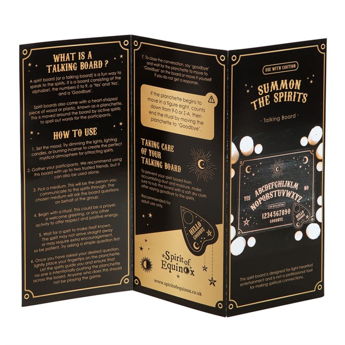 Midnight Moon Spirit Board (With Planchette)
