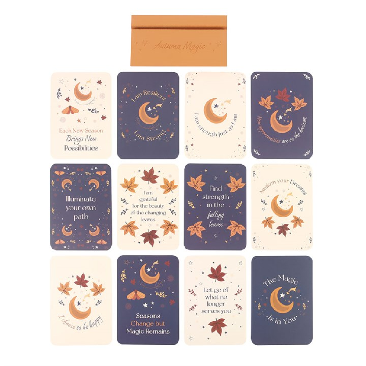 Autumn Magic Affirmation Cards (With Wooden Stand)