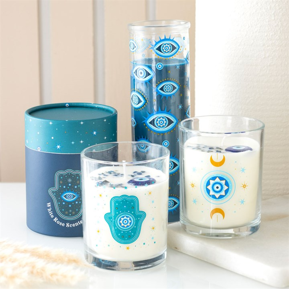 Under Watchful Eyes Crystal Candle