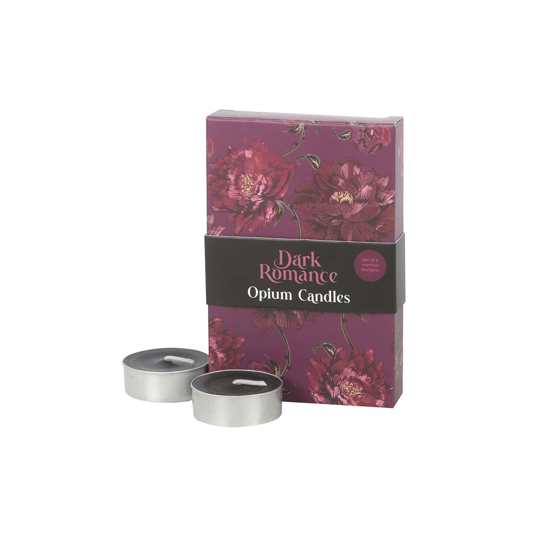 Set of 6 Dark Romance Opium Tealight Candles