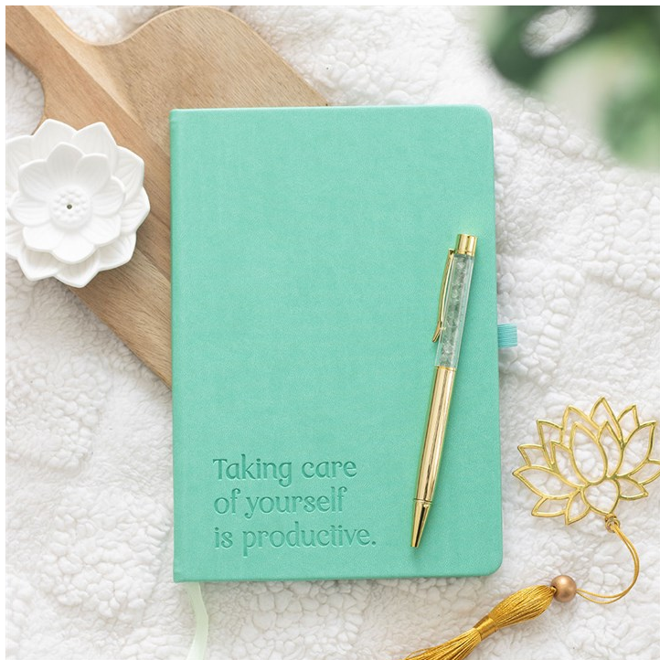 Wellness Journal with Aventurine Pen (A5)