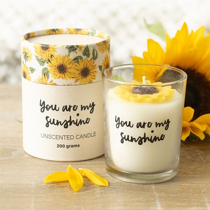 You Are My Sunshine Candle (With 3D Sunflower)