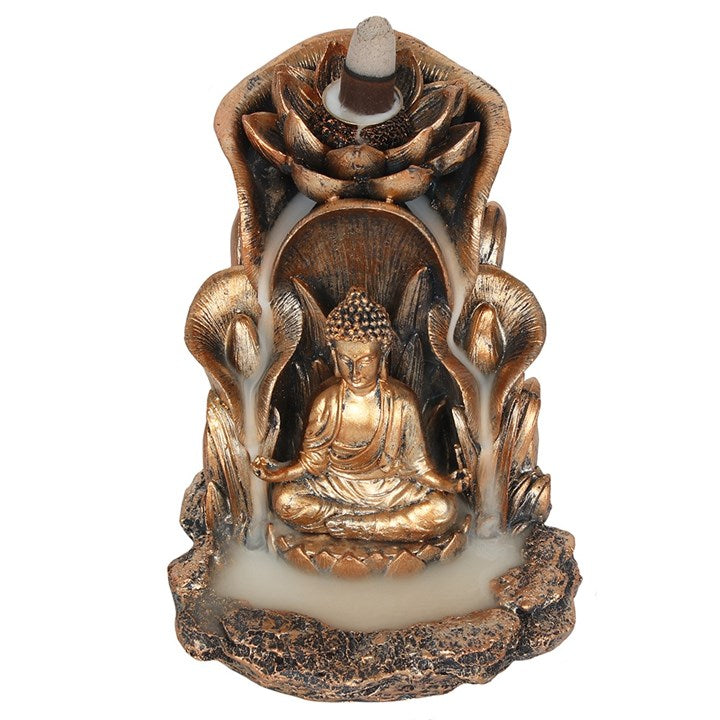 Bronze Buddha Backflow Incense Cone Holder