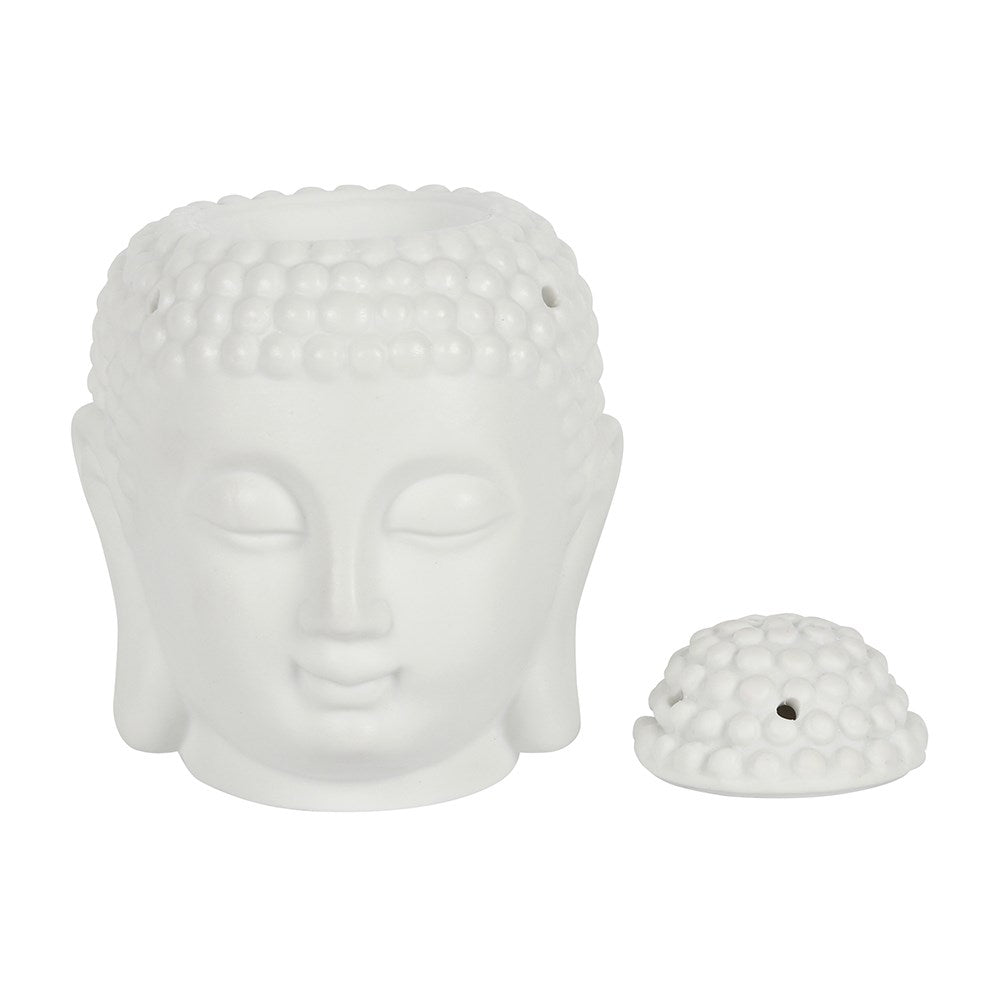 Buddha Head Oil Burner White