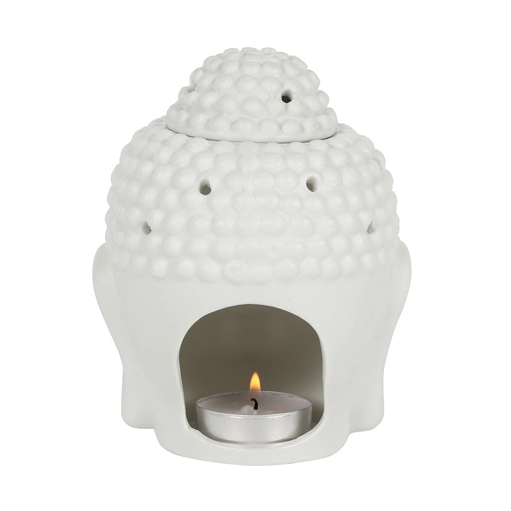Buddha Head Oil Burner White