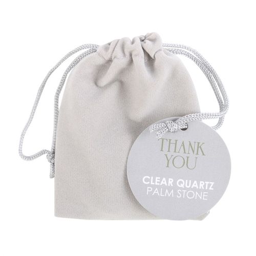 Thank You Clear Quartz Palm Stone Crystal
