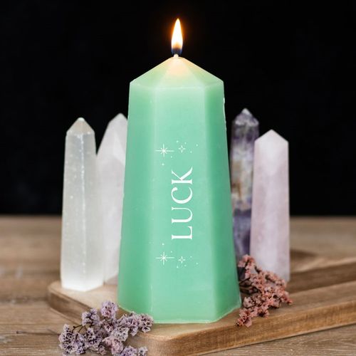 Luck Green Aventurine Crystal Candle
