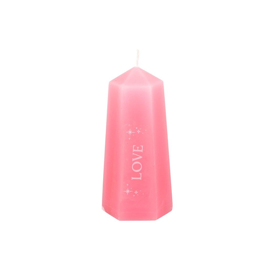 Love Rose Quartz Crystal Candle