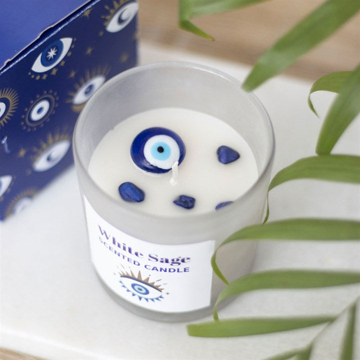 All Seeing Eye Crystal Chip Protection Candle