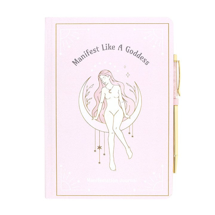 Goddess Manifestation Journal With Rose Quartz Pen