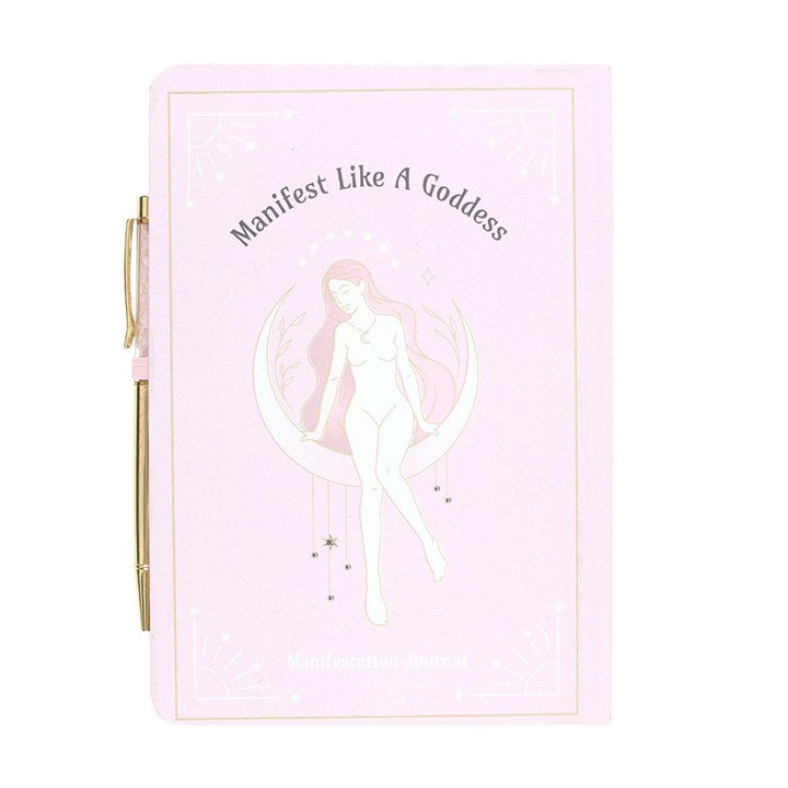 Goddess Manifestation Journal With Rose Quartz Pen