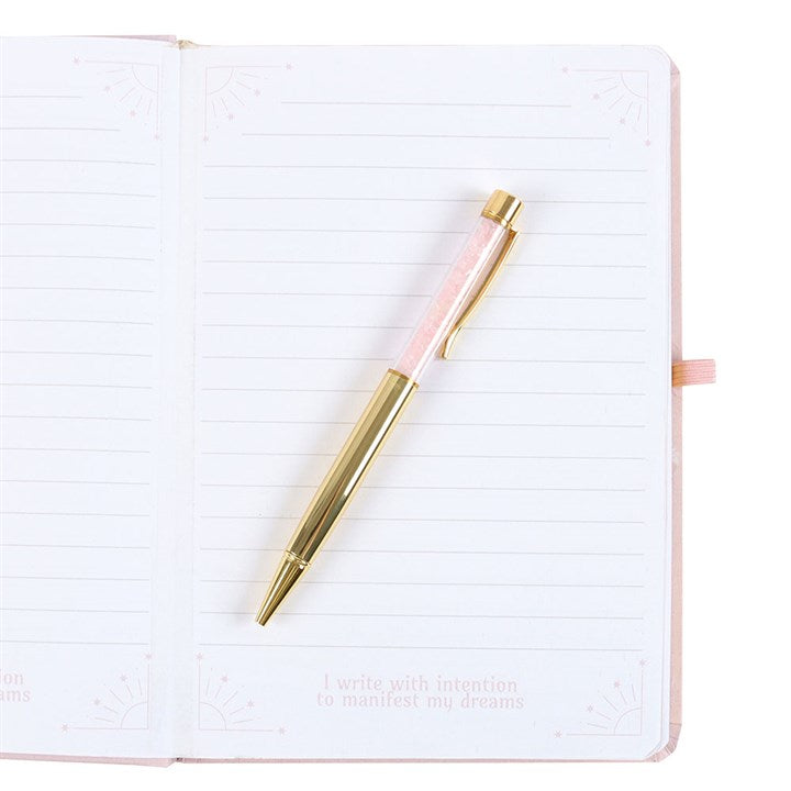 Goddess Manifestation Journal With Rose Quartz Pen
