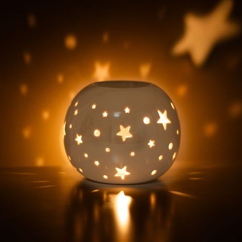 White Iridescent Starry Dream Oil Burner
