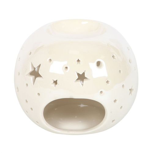 White Iridescent Starry Dream Oil Burner