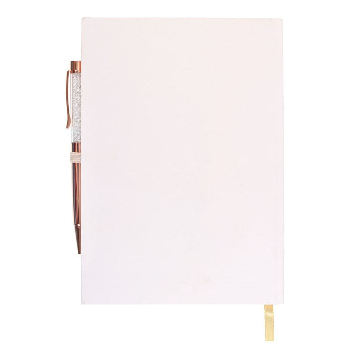 Luna Moth Reflection Journal With Clear Quartz Pen