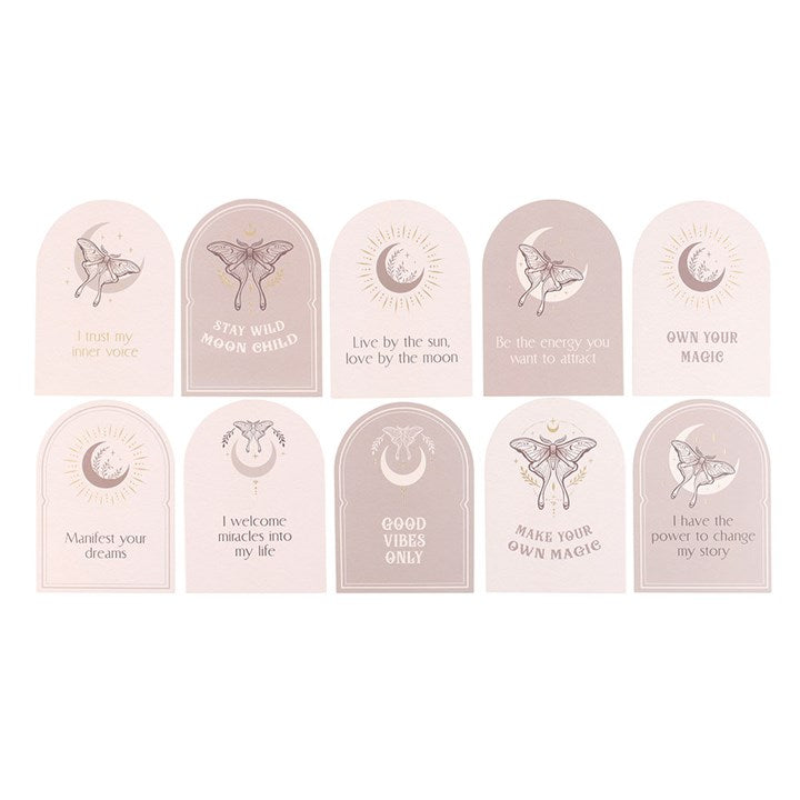Luna Moth Affirmation Cards (With Stand)