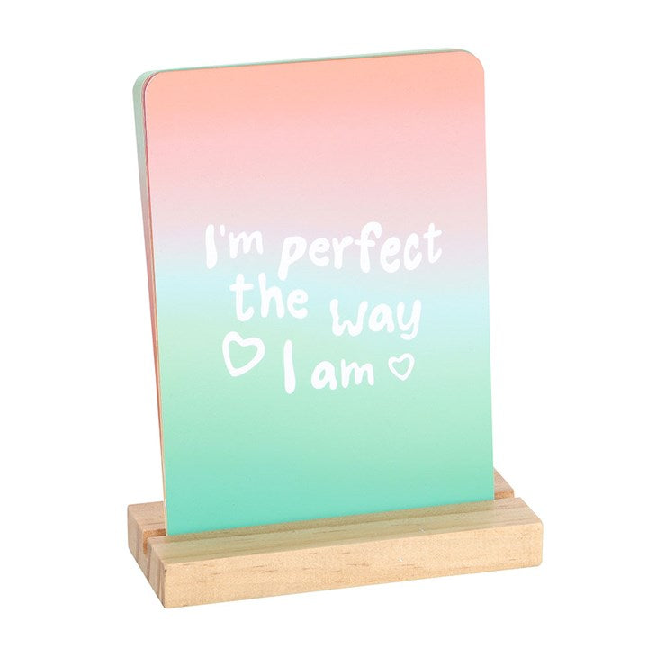 Mindful Moments Affirmation Cards (With Wooden Stand)