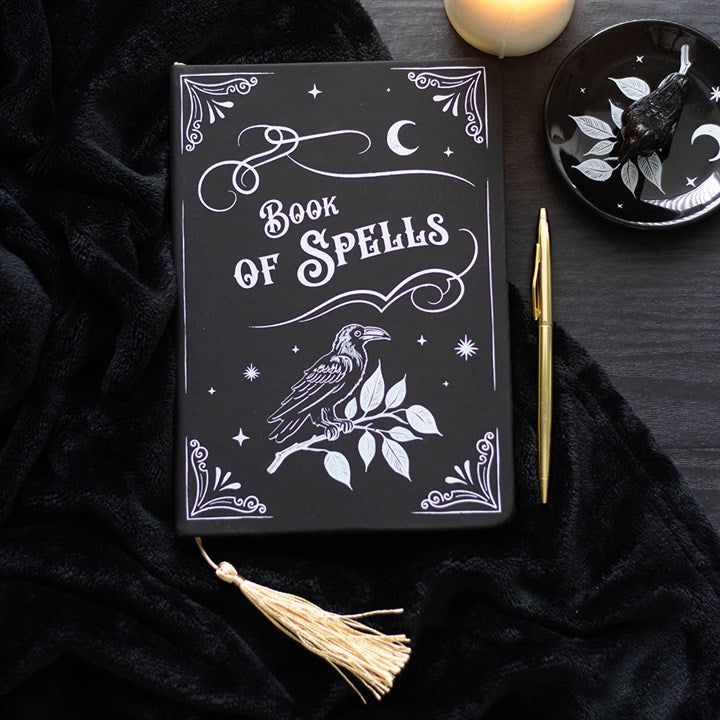Mystic Raven Book of Spells Notebook (A5)