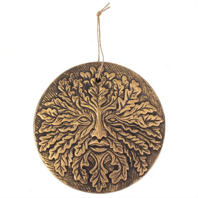 Green Man Bronze Terracotta Plaque (by Lisa Parker)