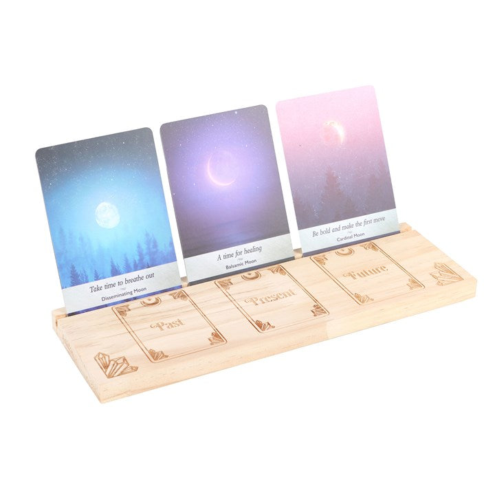 Past Present Future Natural Tarot Card Stand