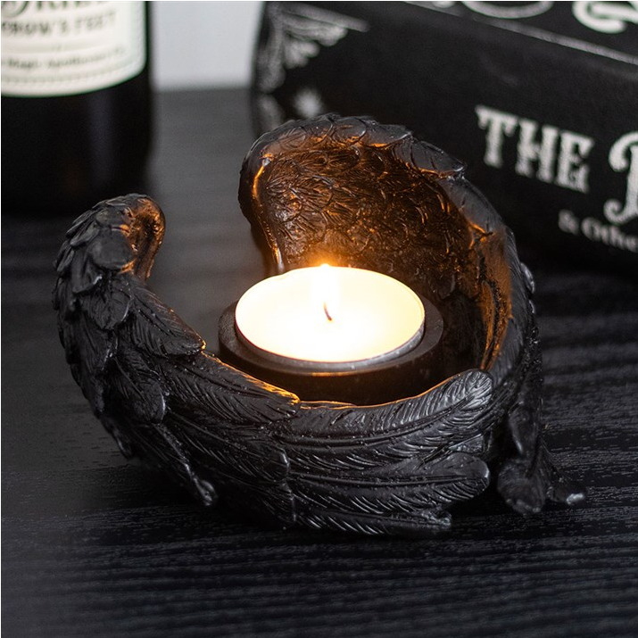 Raven Wings Tealight Candle Holder