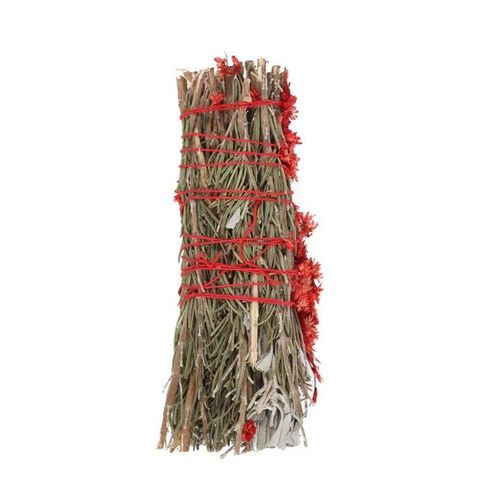 6in Ritual Wand - Rosemary, Sage & Red Jasper
