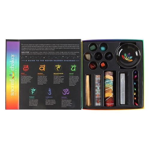 Sacred Chakra Crystal & Smudge Set