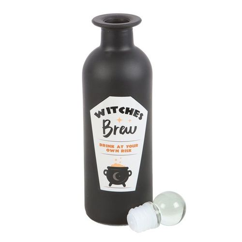 Witches Brew Decorative Glass Bottle