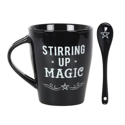Stirring Up Magic Mug With Spoon