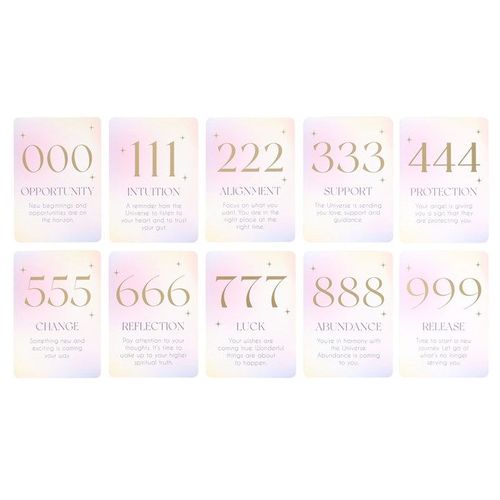 Angel Number Affirmation Cards (With Stand)