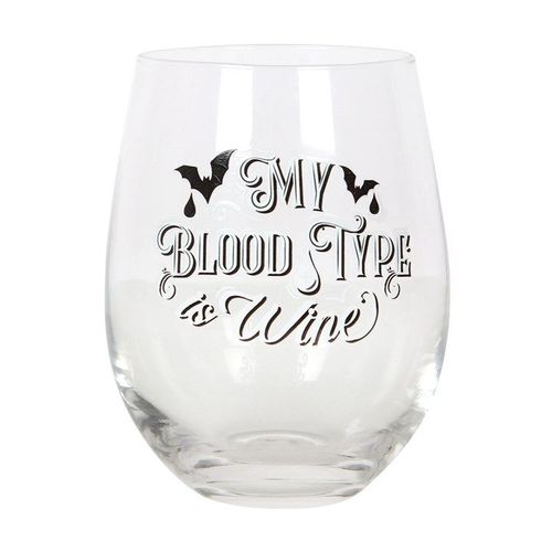 My Blood Type is Wine Stemless Glass