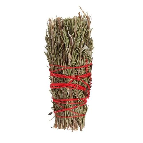 6in Ritual Wand - Rosemary, Yerba Santa Sage & Red Flowers