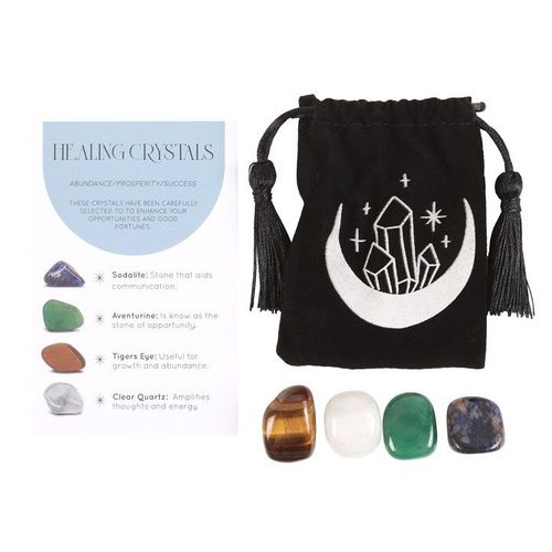 Healing Crystals With Moon Trinket Dish - Success