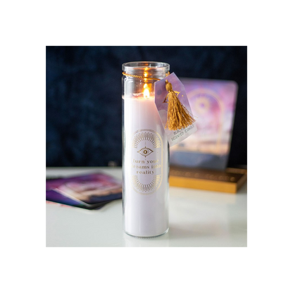 Blackberry Tube Candle with Amethyst Crystals