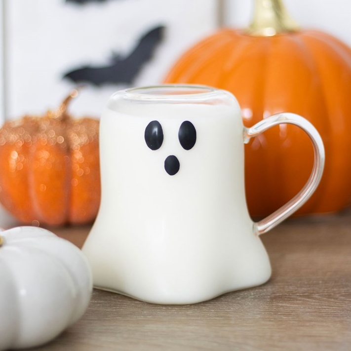 Hey Boo Ghost Glass Mug