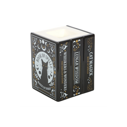 Black Cat Book of Spells Oil Burner