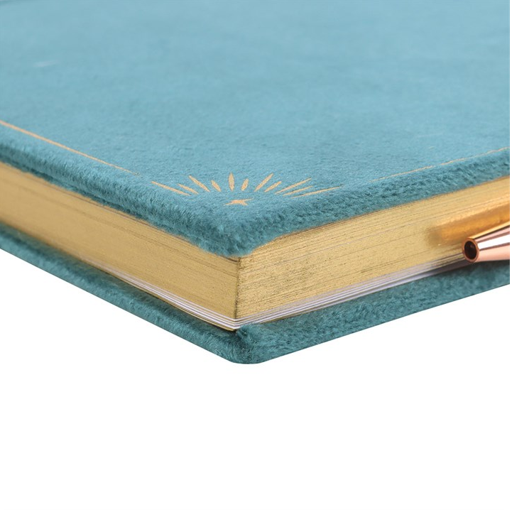 Book of Abundance Notebook with Green Aventurine Crystal Pen (A5)
