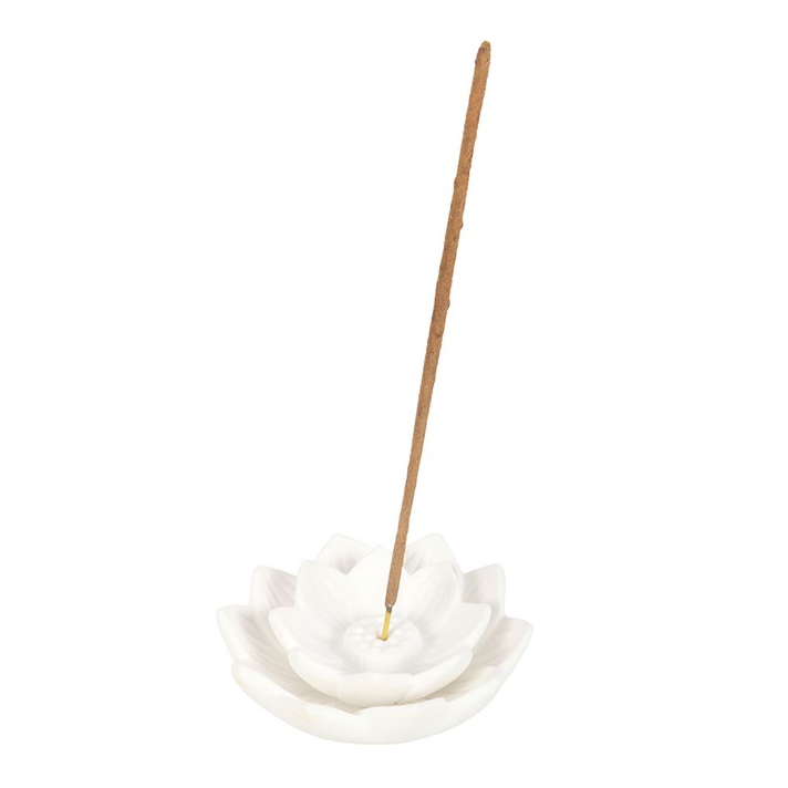 Lotus Flower Incense Stick Holder (White)