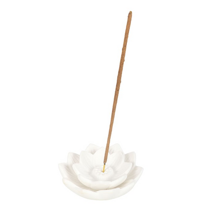 Lotus Flower Incense Stick Holder (White)