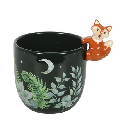 Green Forest Fox Plant Pot