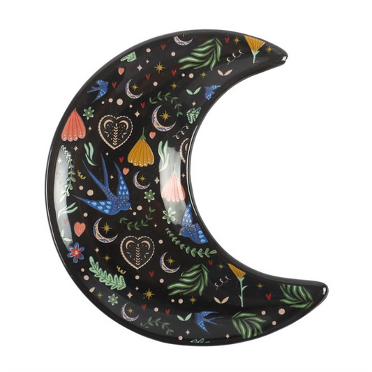 Midnight Bloom Moon Trinket Dish