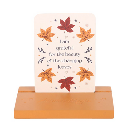Autumn Magic Affirmation Cards (With Wooden Stand)