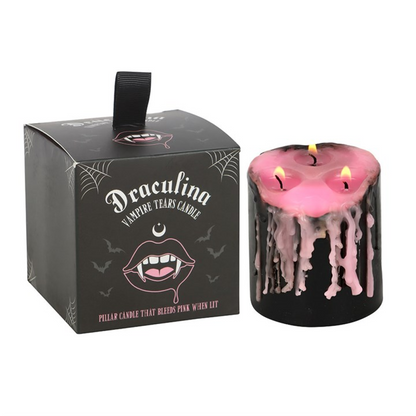 Pink Vampire Tears Pillar Candle (Small)