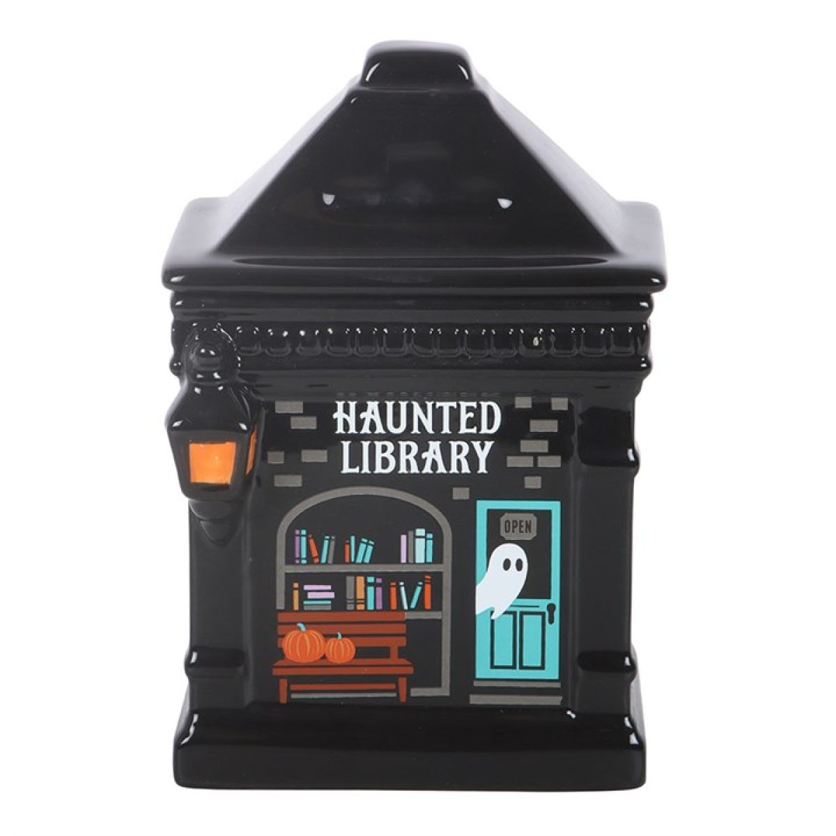 Spooky Street Haunted Library Oil Burner