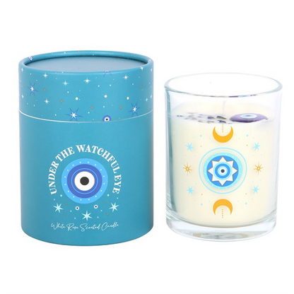 Under Watchful Eyes Crystal Candle