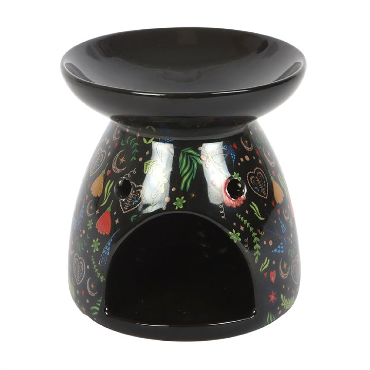 Midnight Bloom Oil Burner - Black