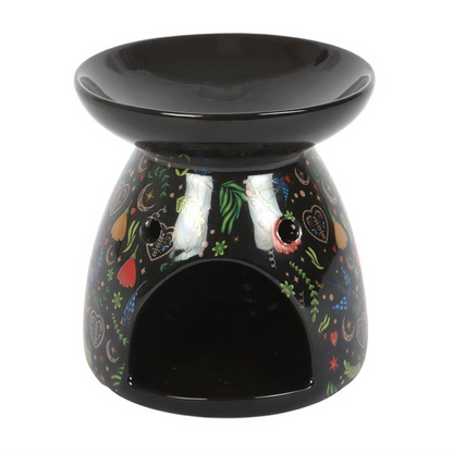 Midnight Bloom Oil Burner - Black