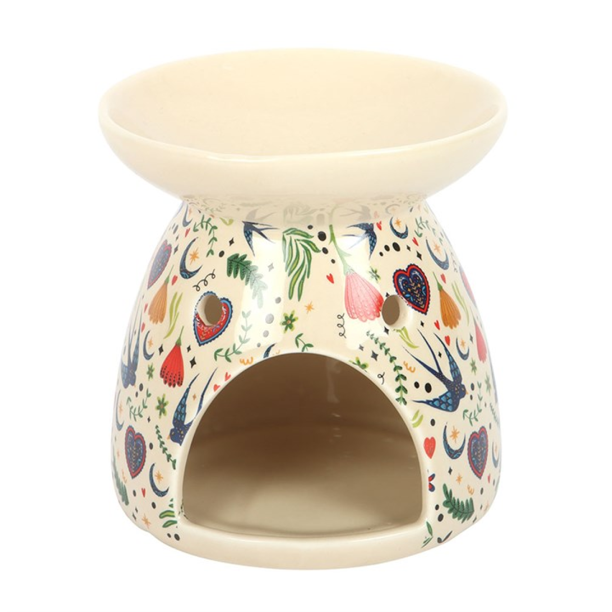Midnight Bloom Oil Burner - Cream