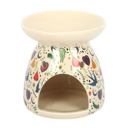 Midnight Bloom Oil Burner - Cream