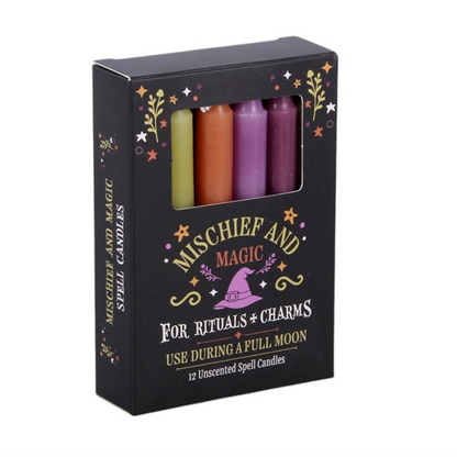 Mischief and Magic Spell Candles (Pack of 12)